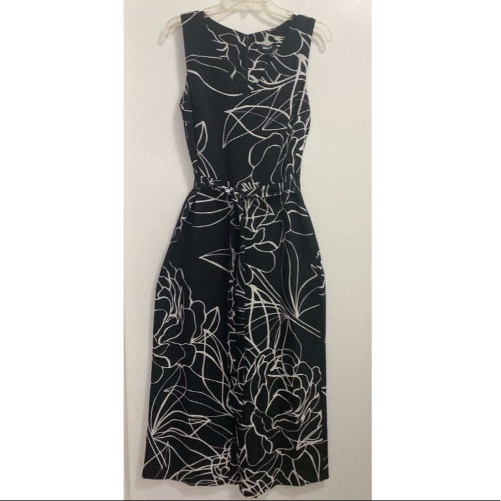 NWT DKNY Black & White jumpsuit Size 8